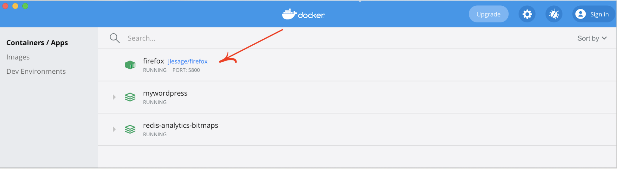 where does docker on mac store images